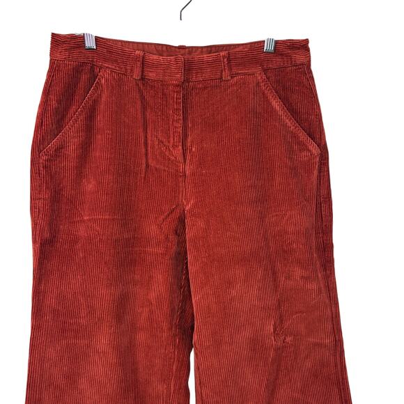 Poetry Size 6 Pants NEW Cotton Cord Wide Leg Trousers Soft Garnet Corduroy Fall - Picture 9 of 13